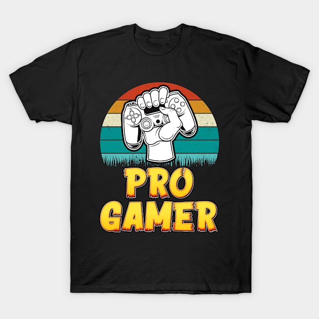 Vintage Pro Gamer Retro Gaming T-shirt - Video Gamer Gift T-Shirt by RRADesign